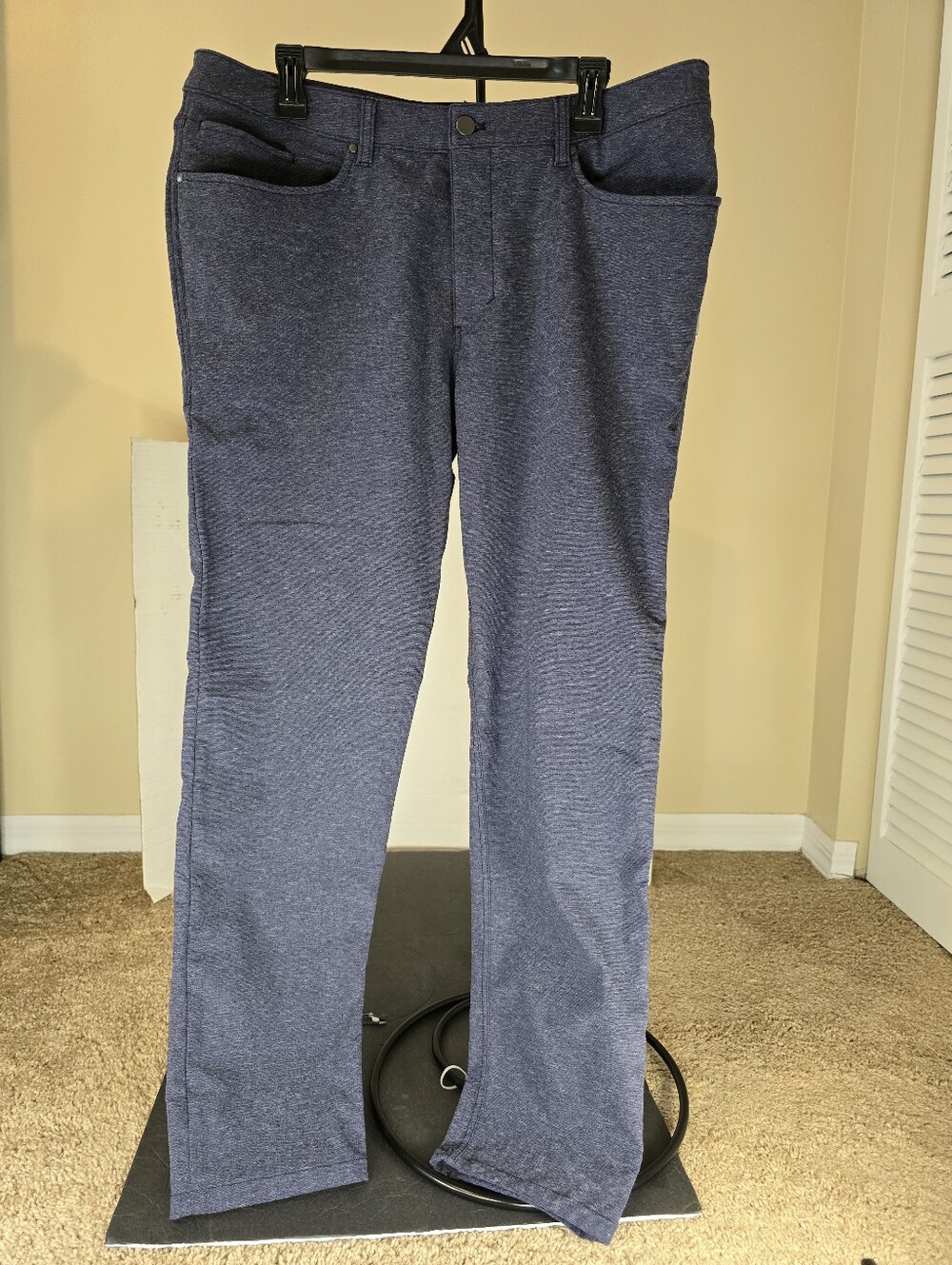 NWT Lululemon ABC Slim-Fit 5 Pocket Pants Men's Size 36 Blue Heather Performance